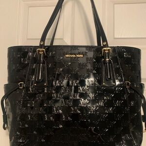Michael Kors Patent Leather Black Tote